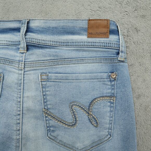 Wallflower Jeans Junior's Size 9 Short Blue Mid-Rise Ultra Fit Skinny 26" Inseam - Picture 13 of 16